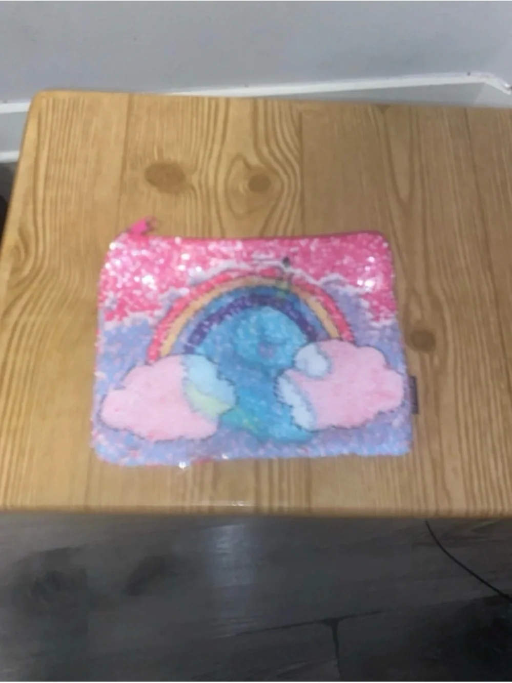 fun 2 fun Sequin Rainbow Cloud Pouch - Pink & Blue